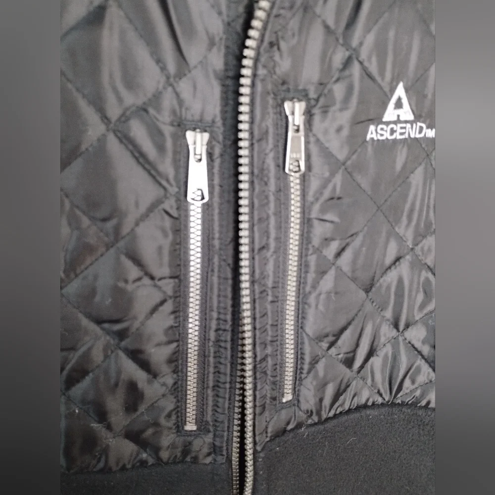 Ascend Fleece‎ Vest Men’s S Black Full Zip Zippered Pockets